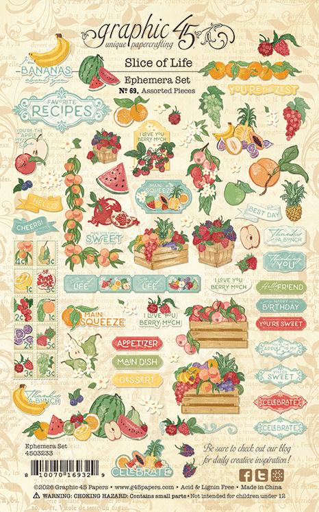 graphic-45-slice-of-life-ephemera-set-69-stanzteile-fruchtig image 2