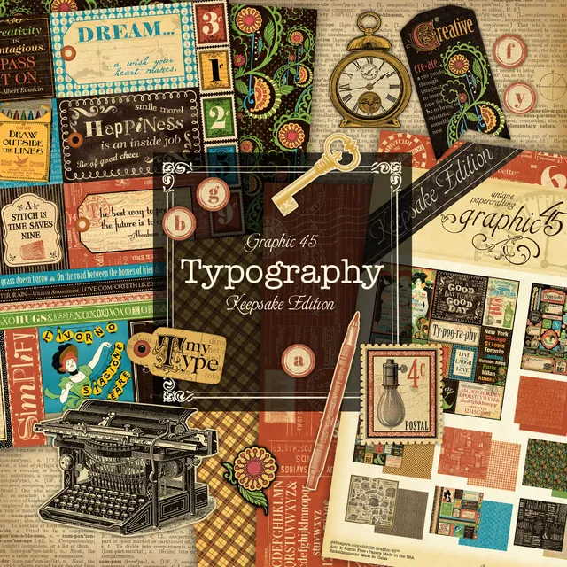 graphic-45-typography-keepsake-edition-papierkollektion-vintage image 1