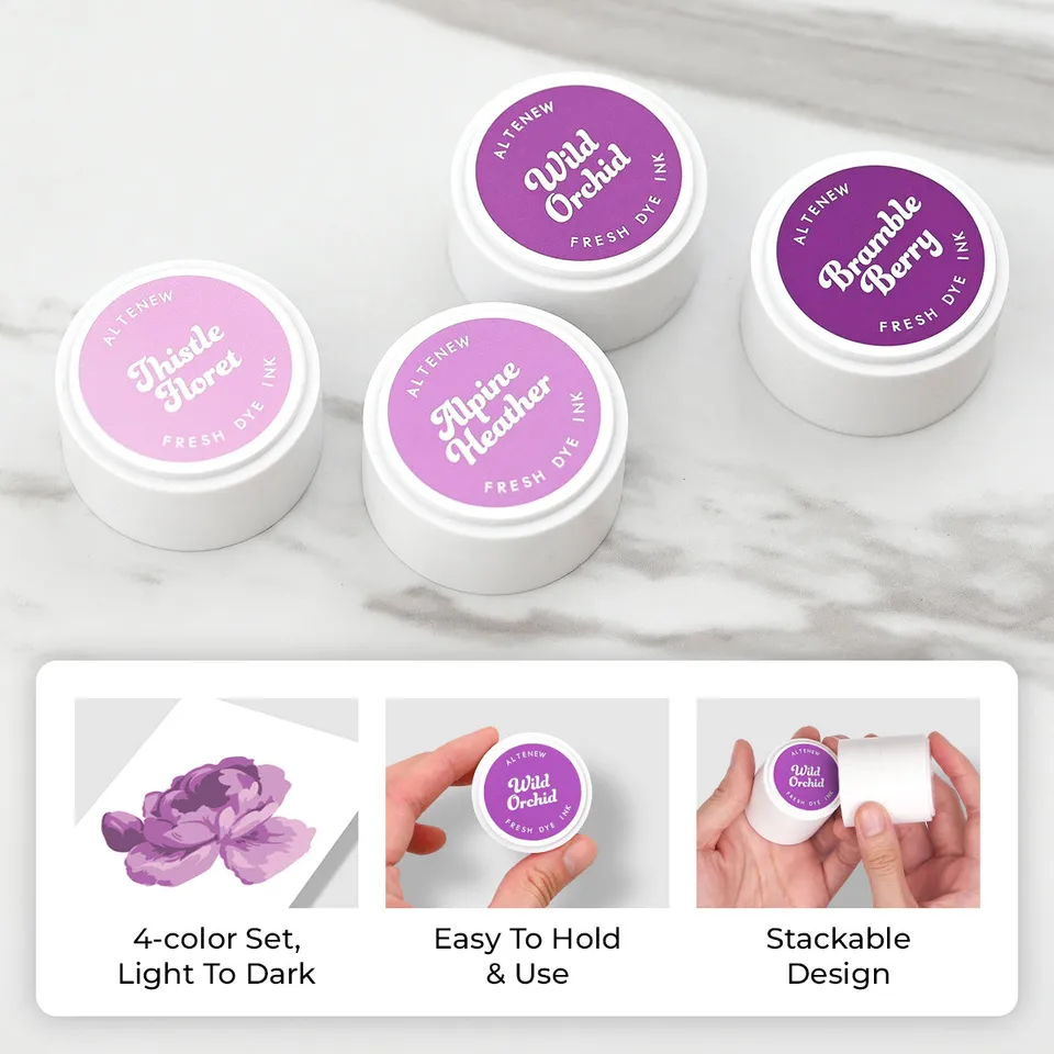 altenew-highland-flora-fresh-dye-ink-mini-pods-4er-lila image 1