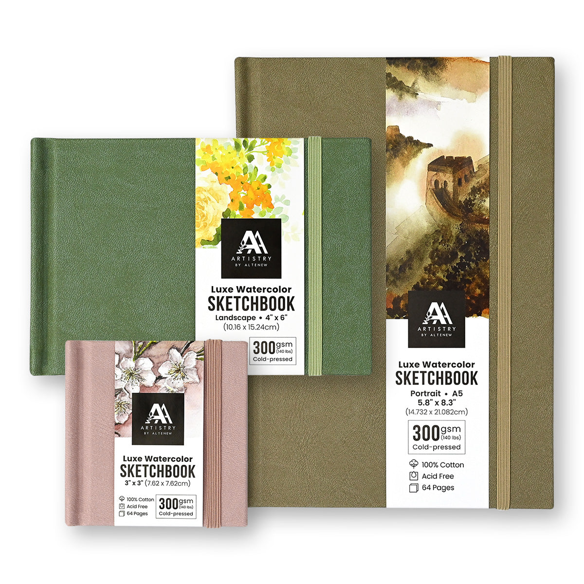 altenew-paper-more-luxe-aquarell-skizzenbuch-3er-set-baumwolle image 1