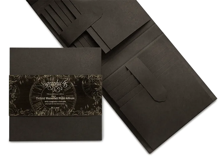graphic-45-trifold-waterfall-folio-album-schwarz-7-5 image 1
