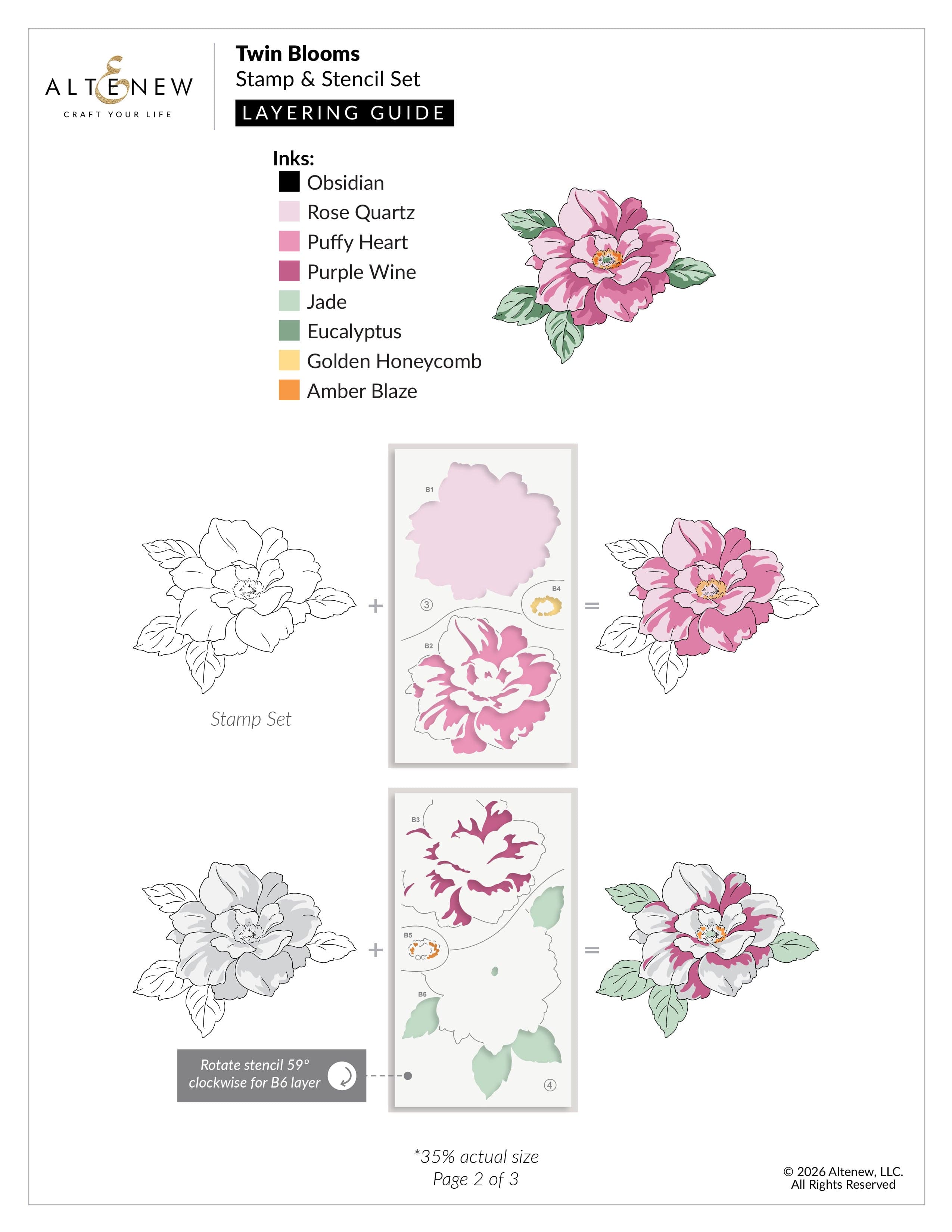 altenew-twin-blooms-stempel-schablonen-bundle-blumen image 4