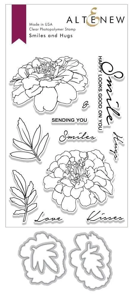 altenew-smiles-and-hugs-stempelset-ringelblume-komplettset image 1