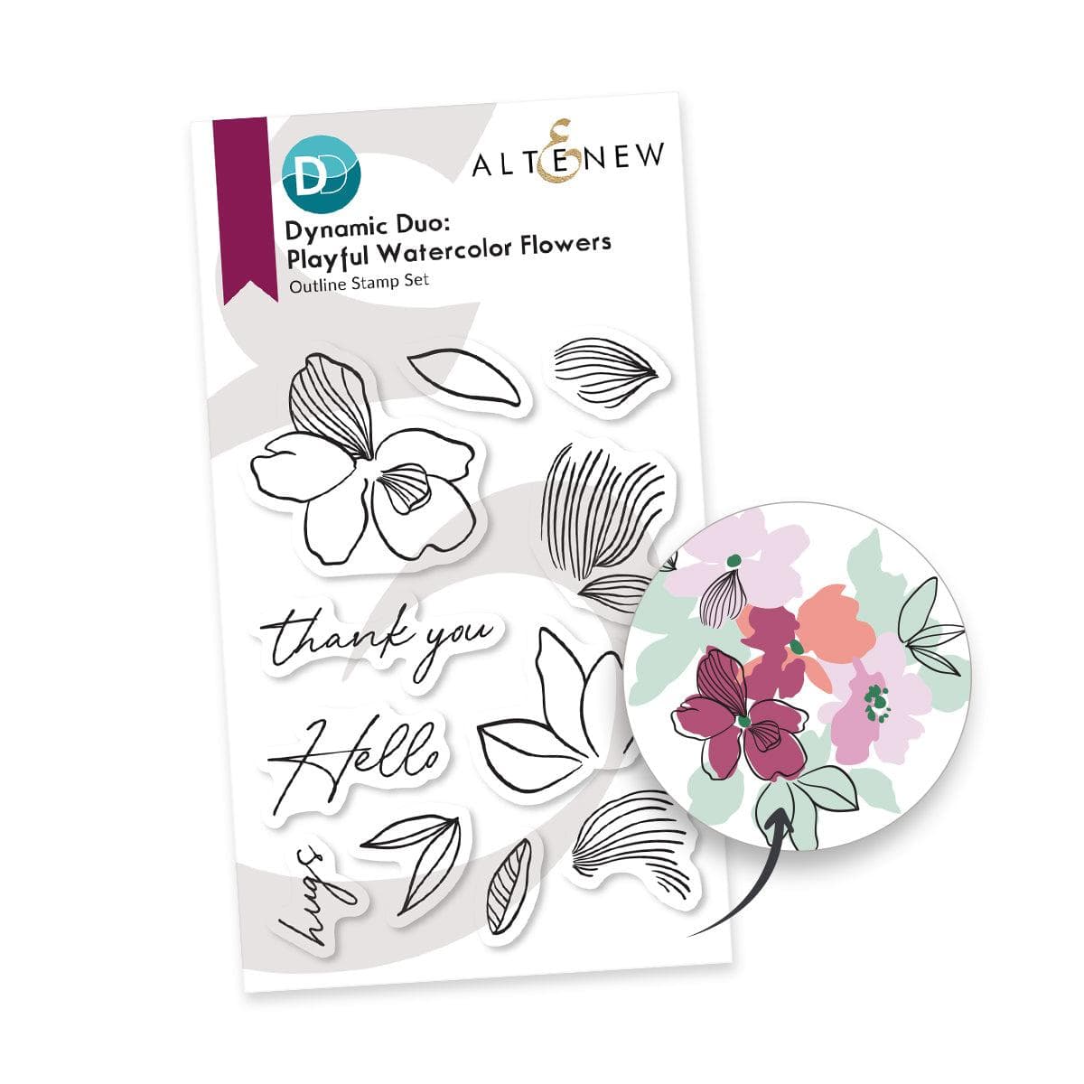 altenew-dynamic-duo-playful-watercolor-flowers-stempel-schablone image 7
