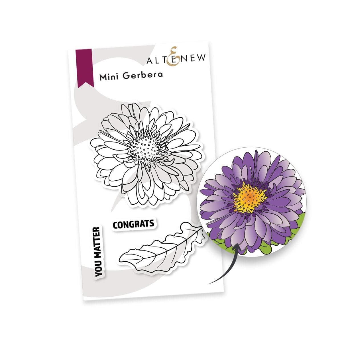 altenew-stamps-mini-gerbera-stempelset-floral-2x3 image 1