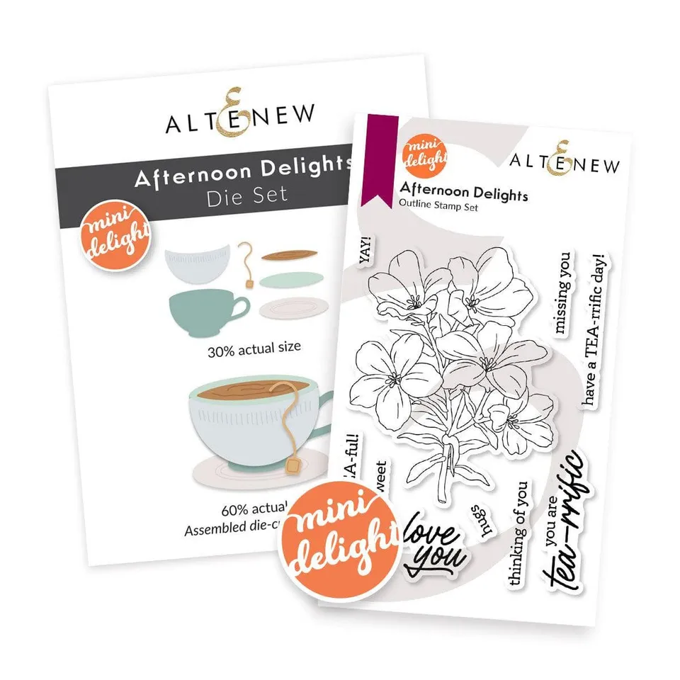 altenew-stamps-mini-delight-afternoon-delights-stempel-stanzen-set image 1