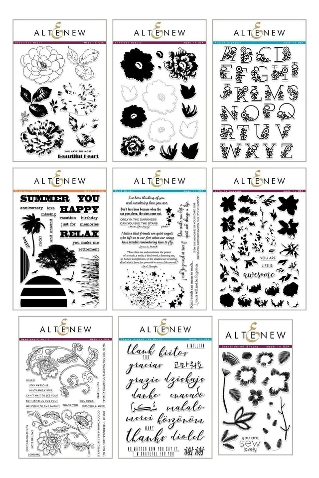 altenew-sew-in-love-stempel-bundle-9-sets-floral image 1