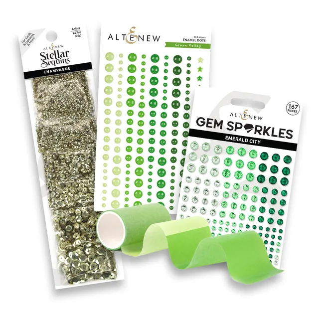 altenew-mix-match-embellishments-deko-set-gr-n-4-teilig image 1