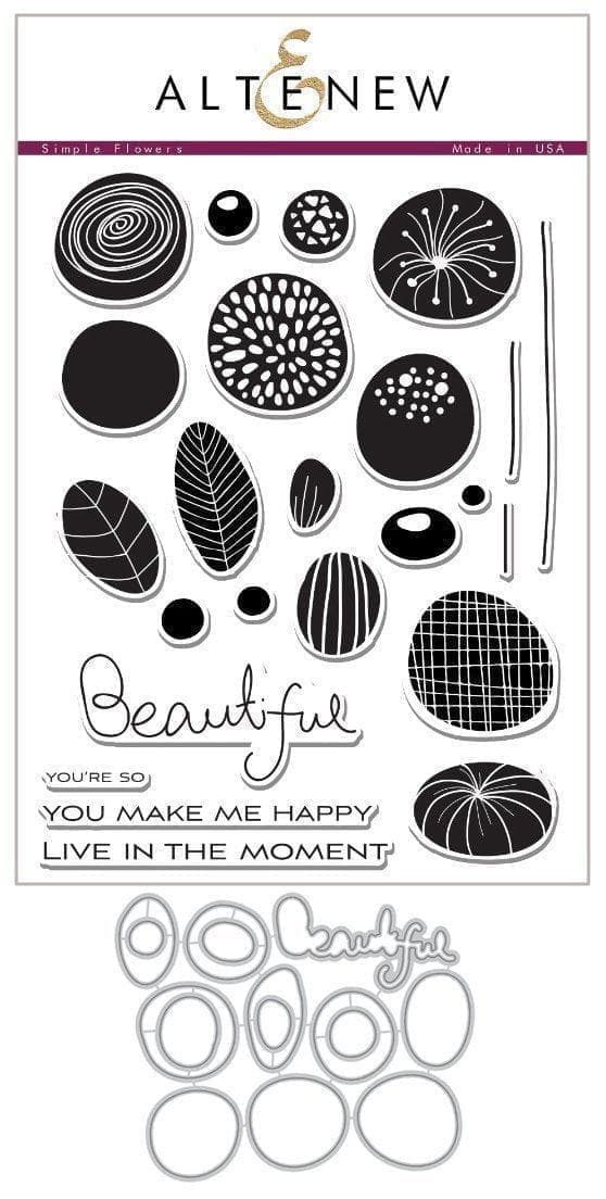 altenew-simple-flowers-stempel-komplett-set-abstrakt image 1