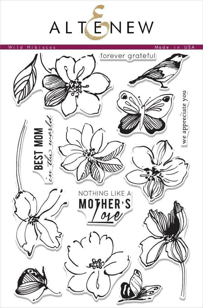 altenew-wild-hibiscus-stempel-blumen-6x8-14-tlg image 1