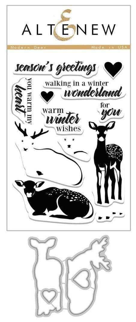 altenew-modern-deer-stempel-stanzen-bundle-winter image 1