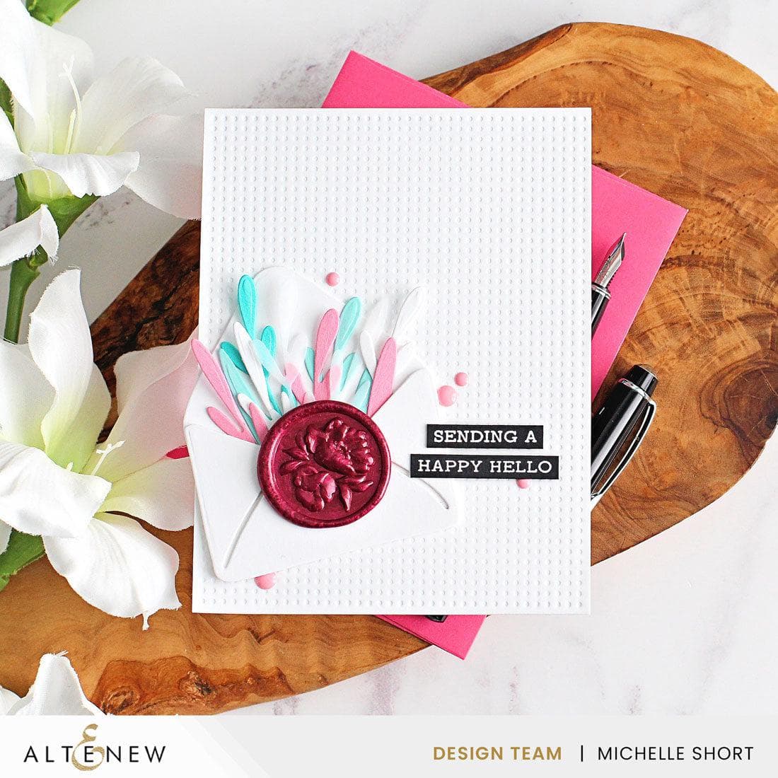 altenew-soft-peonies-wax-seal-stamp-siegelstempel-blume image 2