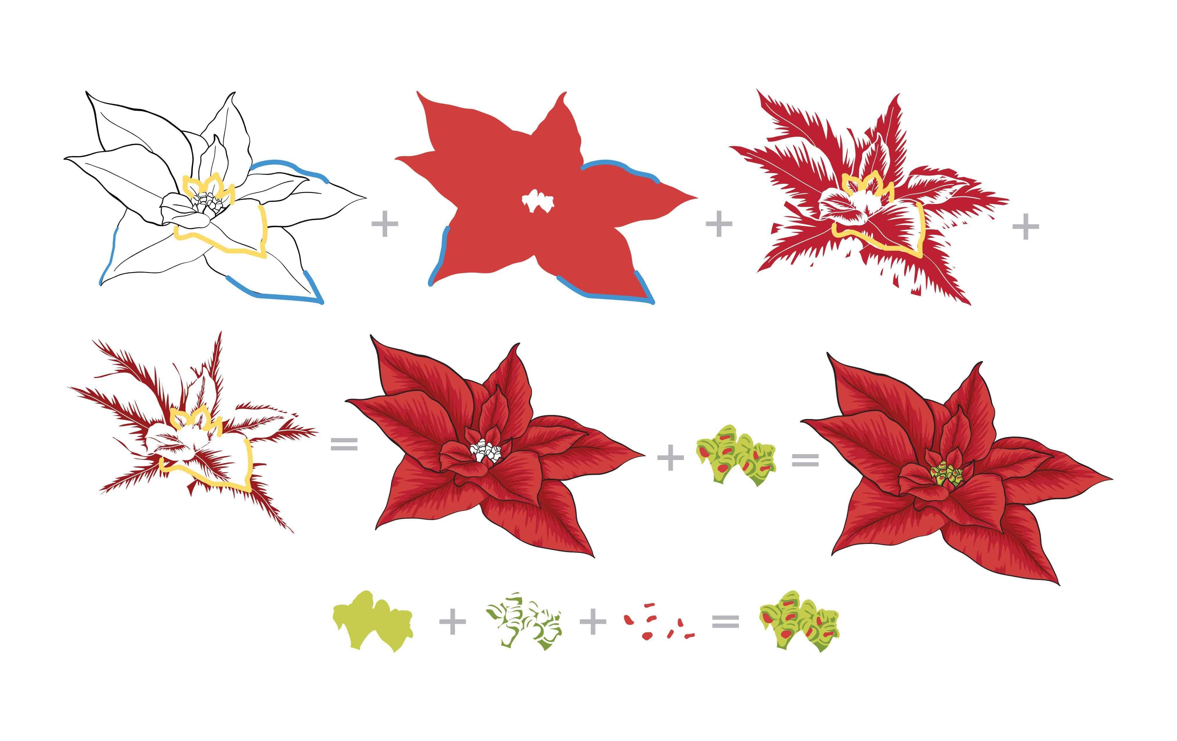 altenew-build-a-flower-poinsettia-stempel-stanzen-ink-bundle image 3