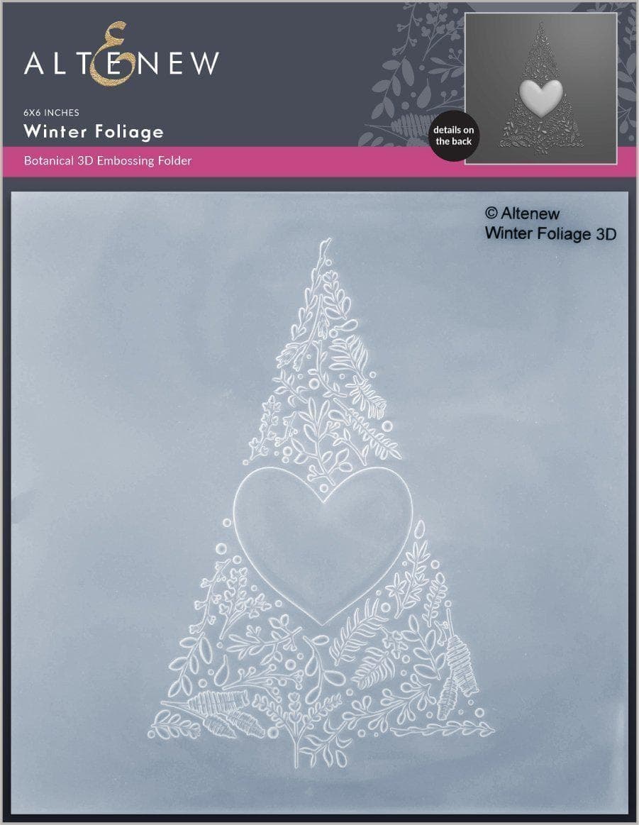 altenew-winter-foliage-3d-embossing-folder-6x6-botanical image 1