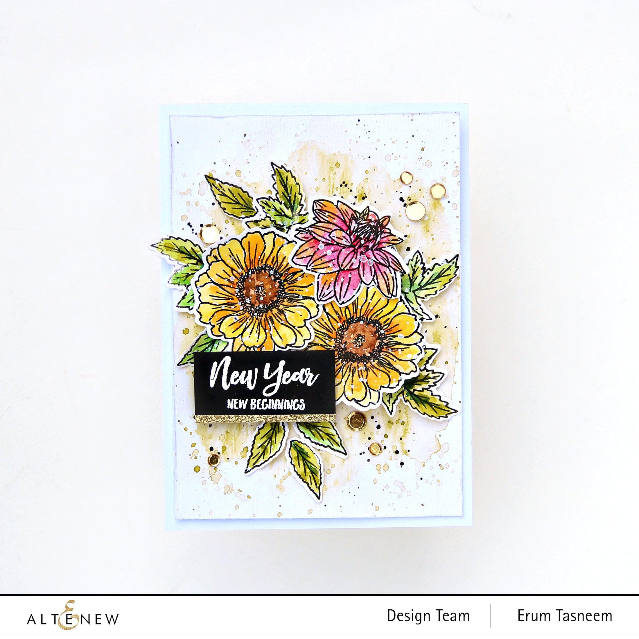 altenew-new-beginnings-schablone-stencil-set-blumen image 2