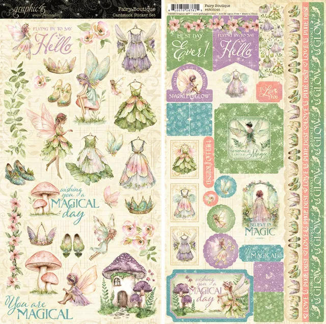 graphic-45-fairy-boutique-sticker-set-fee-2-bogen image 1