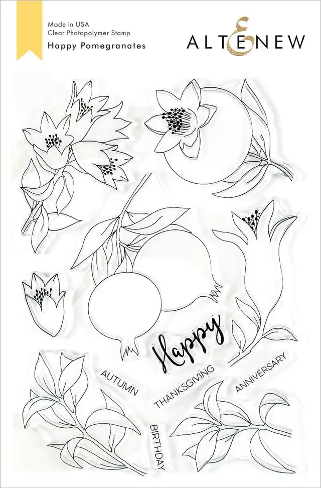 altenew-happy-pomegranates-stempelset-granatapfel-6x8 image 1