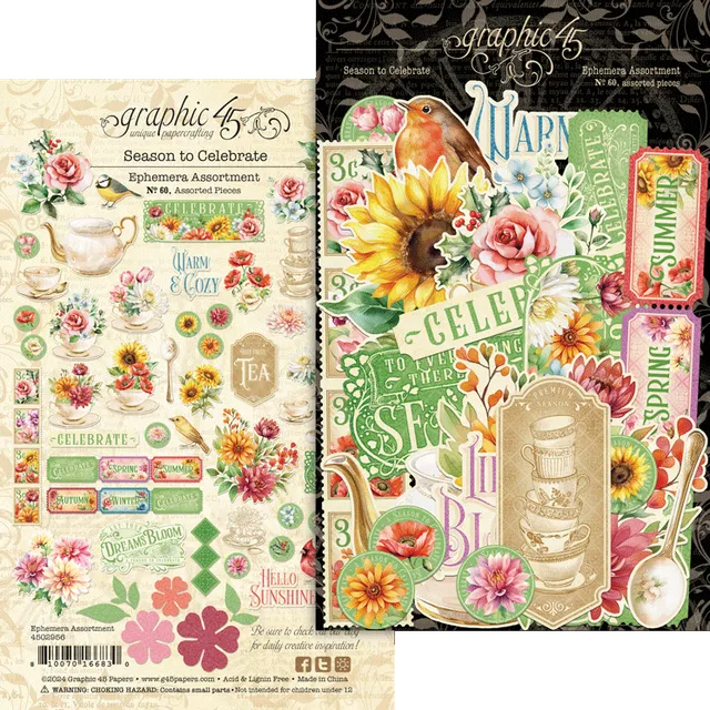 graphic-45-season-to-celebrate-ephemera-set-32-karten image 1