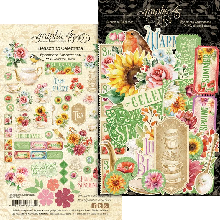 graphic-45-season-to-celebrate-ephemera-set-32-karten image 1