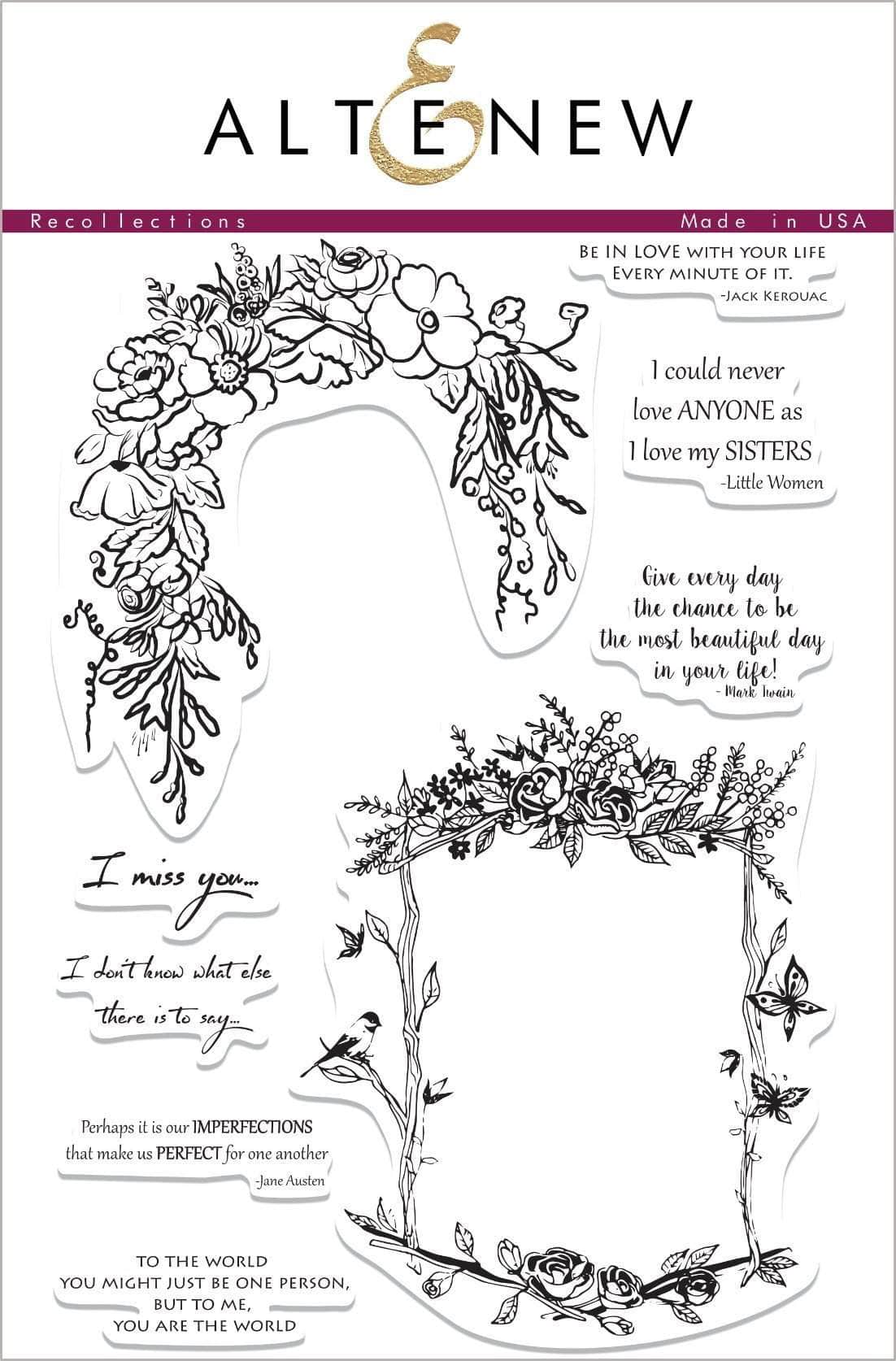 altenew-recollections-stempelset-blumenrahmen-6x8 image 1