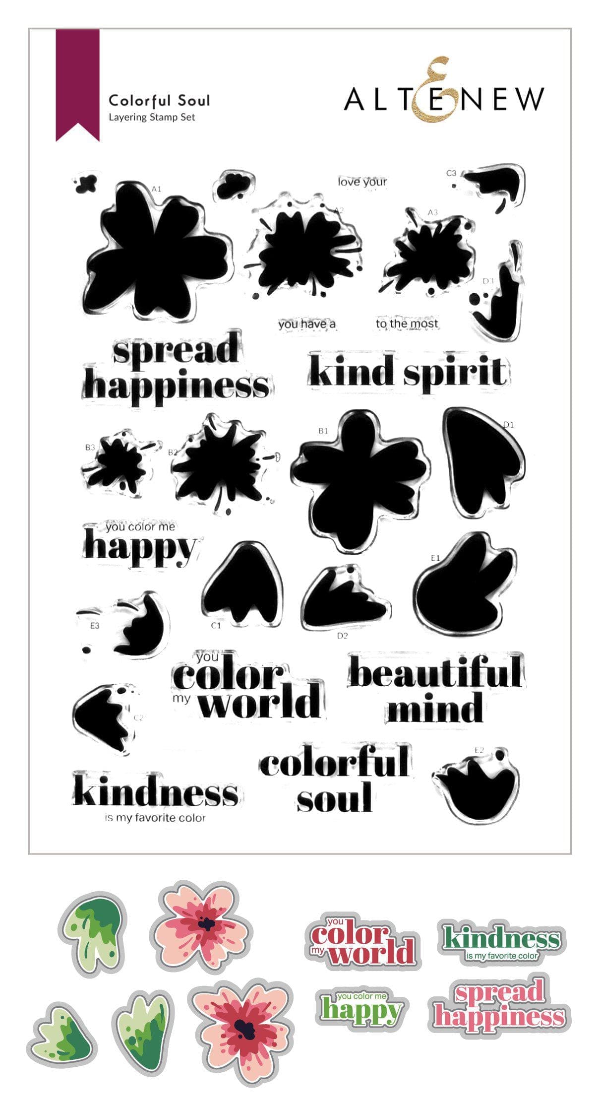 altenew-colorful-soul-stempel-stanzen-bundle-floral image 1