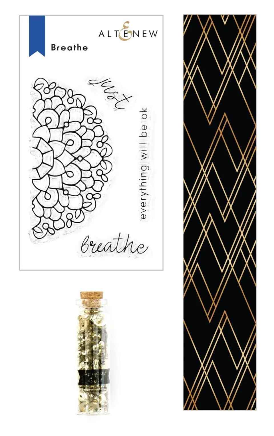 altenew-symmetric-living-bundle-stempel-washi-pailletten image 1
