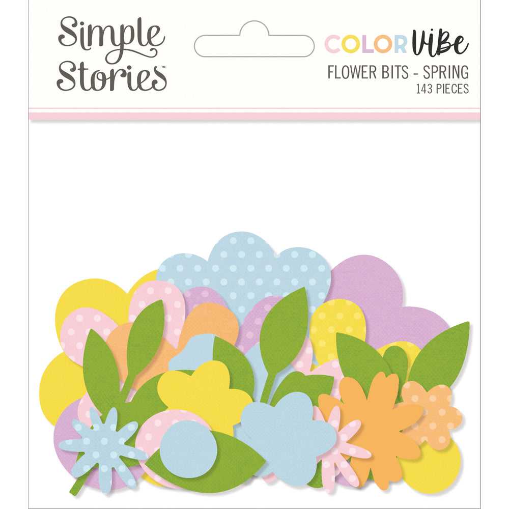 simple-stories-color-vibe-flower-bits-spring-143-teile image 1
