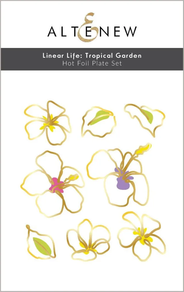 altenew-linear-life-tropical-garden-hot-foil-plate-folienplatte image 1