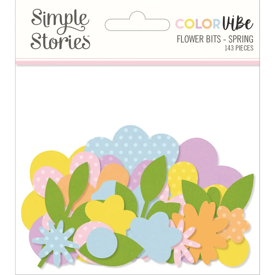 simple-stories-color-vibe-flower-bits-spring-143-teile image 1