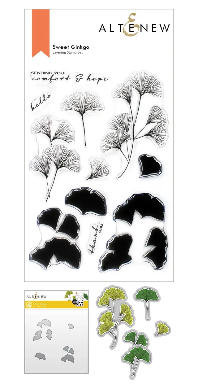altenew-sweet-ginkgo-coloring-stencil-ginkgobl-tter-schablone image 1