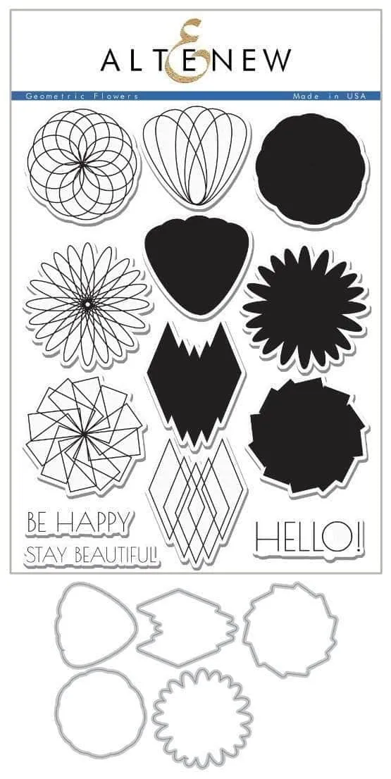 altenew-geometric-flowers-stempelset-mit-stanzen-blumen image 1