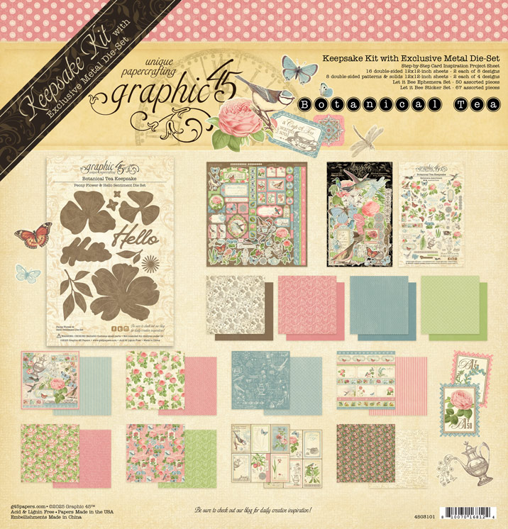 graphic-45-botanical-tea-keepsake-kit-papier-stanzformen-set image 1