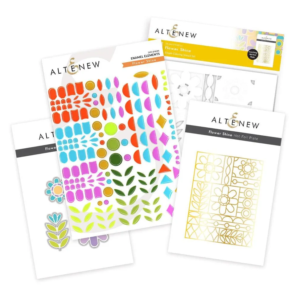 altenew-flower-shine-complete-bundle-foil-platte-stanze-set image 1