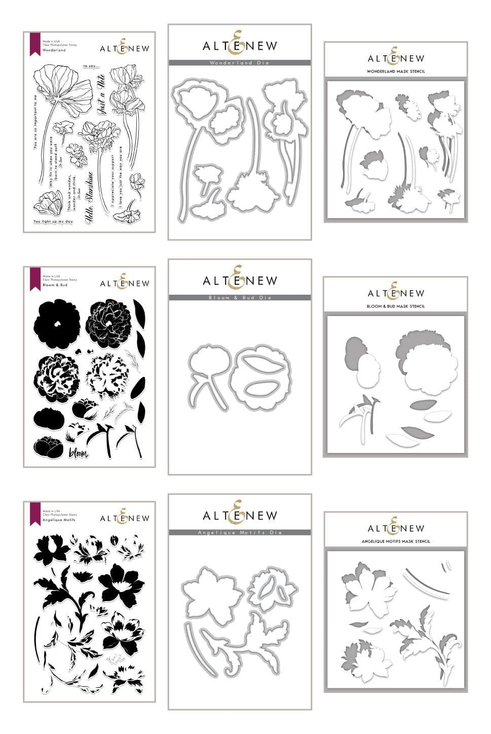 altenew-stencils-mask-stencil-bundle-9-teilig-blumen image 1