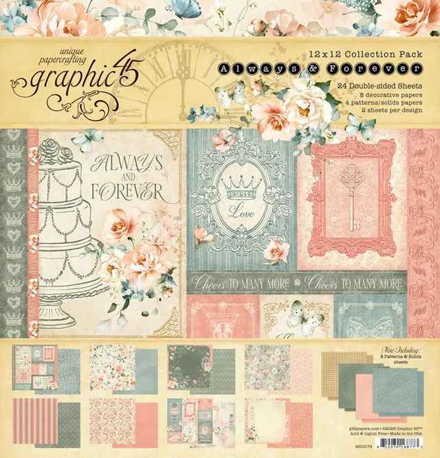 graphic-45-always-forever-12x12-designpapier-24-bogen-romantisch image 1
