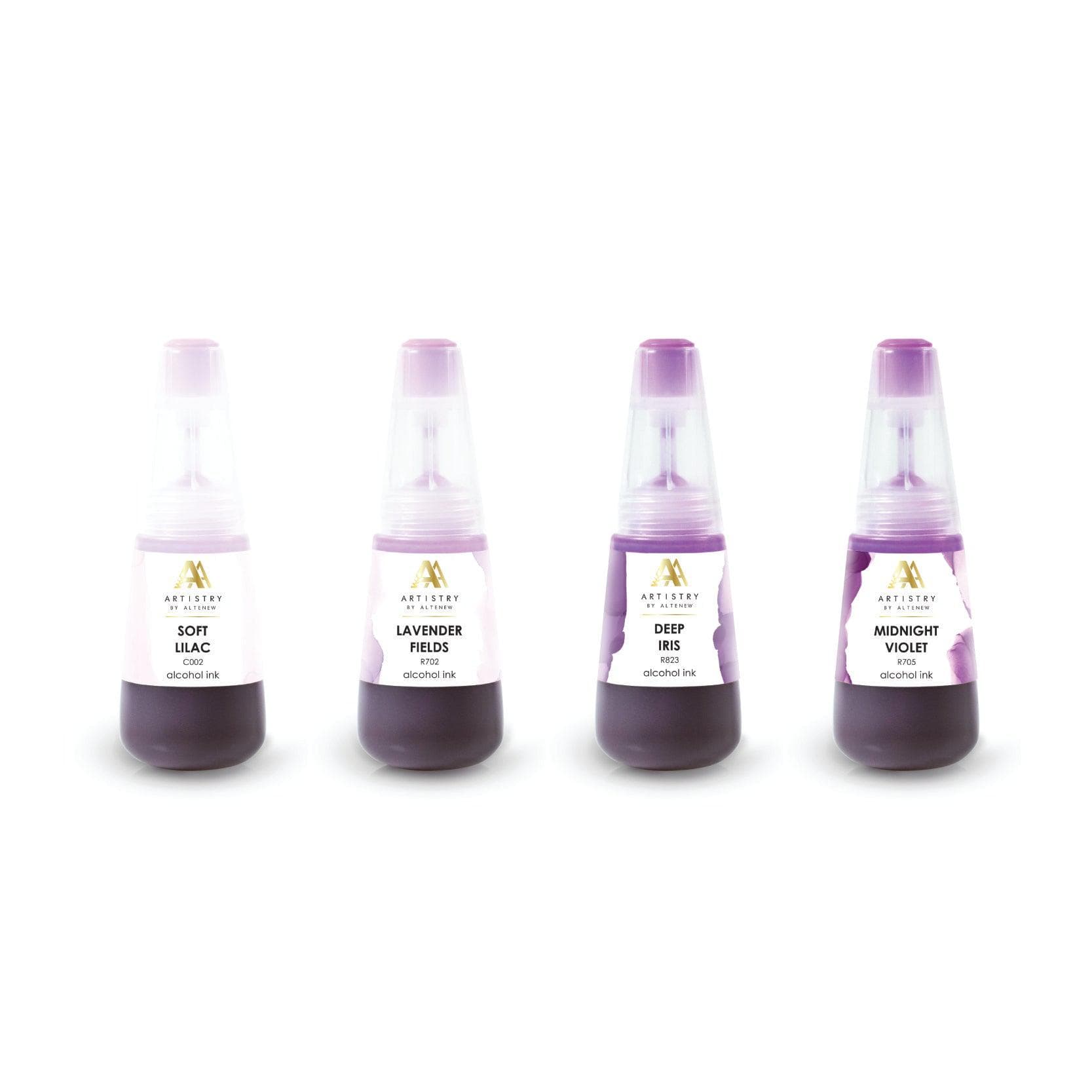 altenew-shades-of-purple-alcohol-ink-set-lila-4x30ml image 1