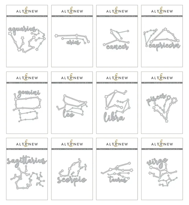 altenew-zodiac-constellation-stanzschablonen-bundle-12-sets image 1