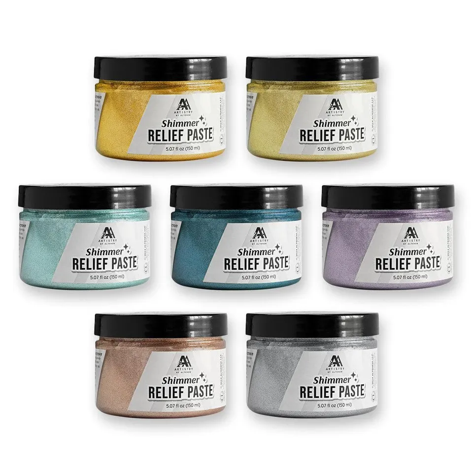 altenew-gilded-elegance-shimmer-relief-paste-7x150ml image 1