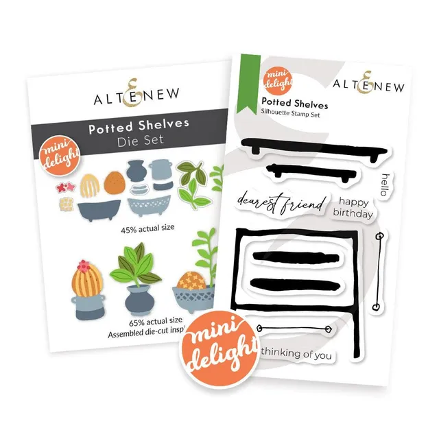 altenew-mini-delight-potted-shelves-stempel-stanzen-set image 1