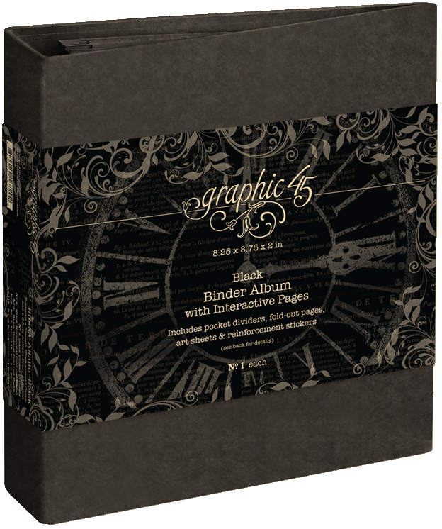 graphic-45-staples-binder-album-schwarz-interactive-pages image 1