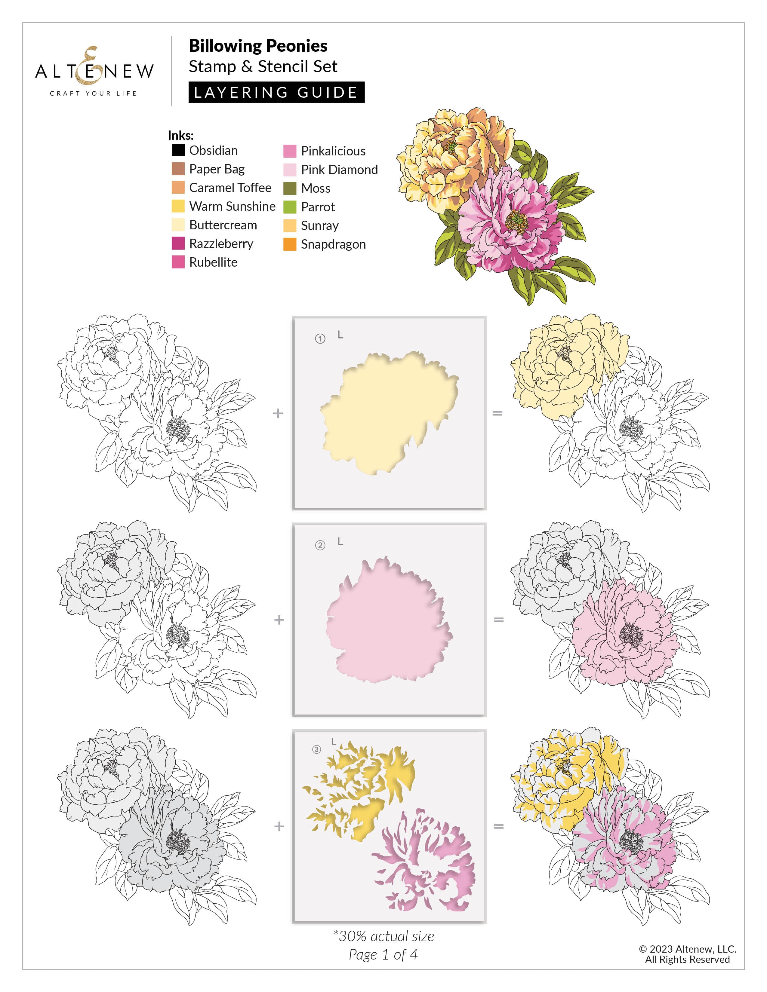 altenew-billowing-peonies-schablonen-set-12in1-pfingstrose image 4