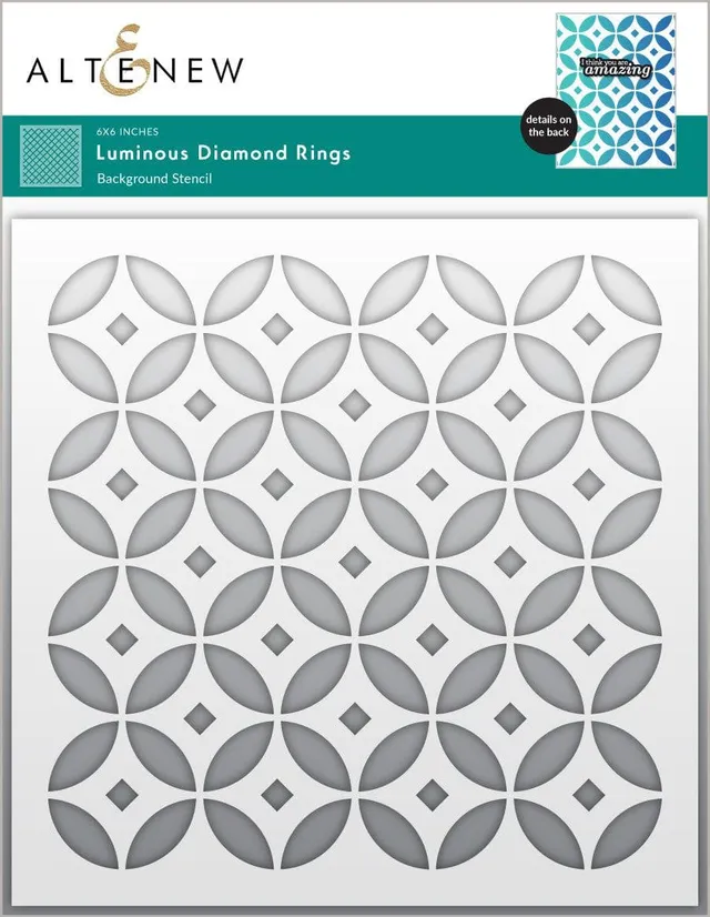 altenew-luminous-diamond-rings-schablone-6x6 image 1