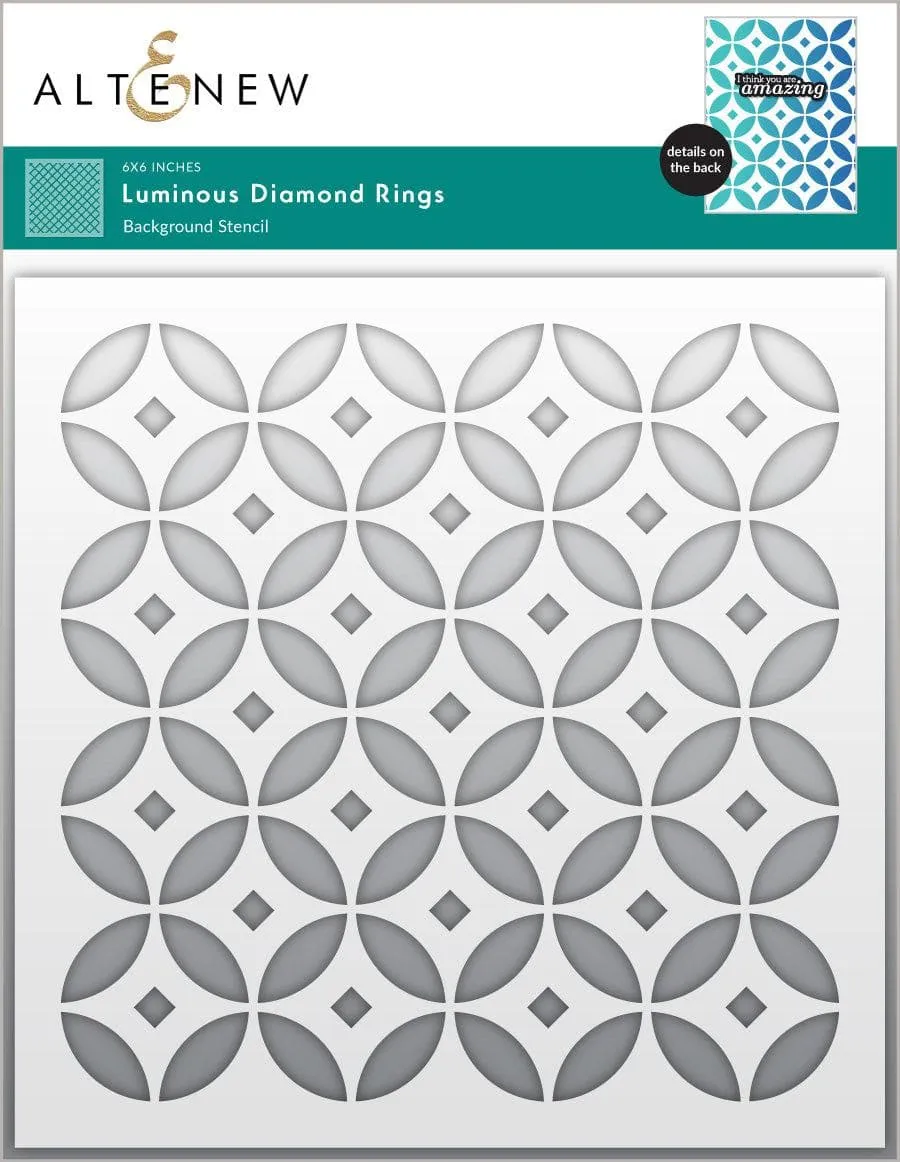 altenew-luminous-diamond-rings-schablone-6x6 image 1