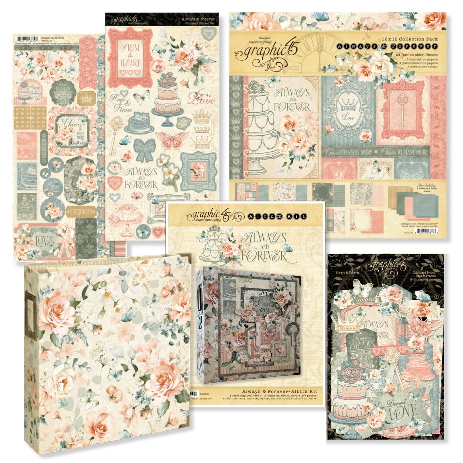 graphic-45-always-forever-album-kit-vintage-rose-hochzeit image 3