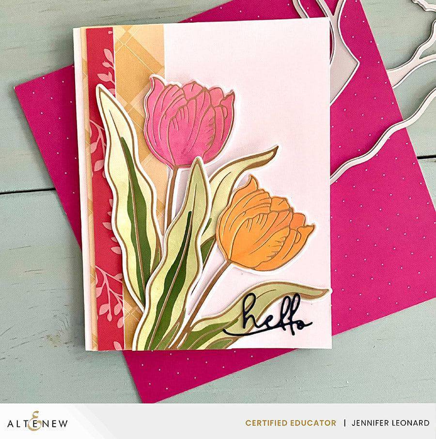 altenew-spark-joy-blushing-tulip-stanzschablone-tulpe image 4
