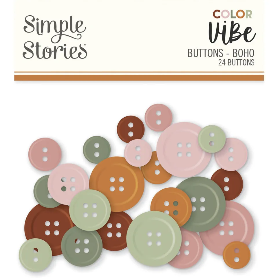 simple-stories-color-vibe-boho-buttons-24-st-ck image 1