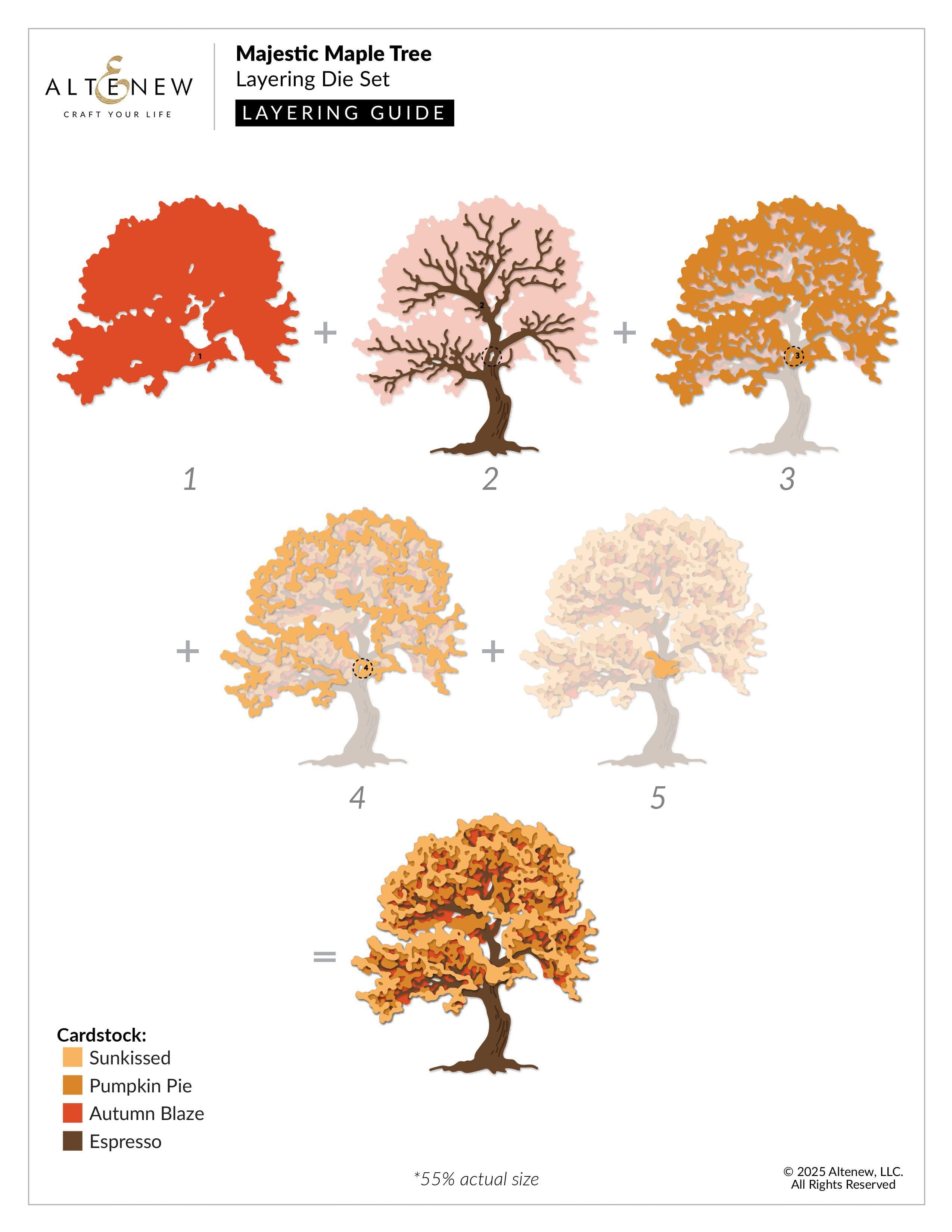 altenew-majestic-maple-tree-stanzset-baum-4-tlg image 3