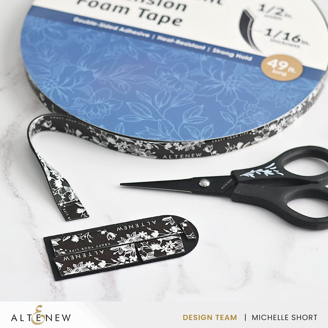 altenew-black-instant-dimension-foam-tape-12-7mm-15m image 2