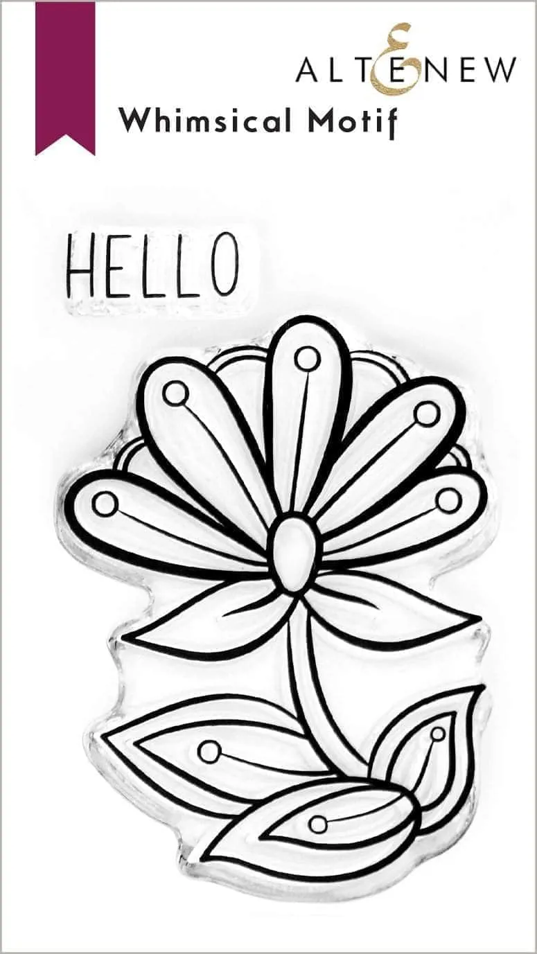 altenew-whimsical-motif-mini-stempelset-blume-hello-2x3 image 1
