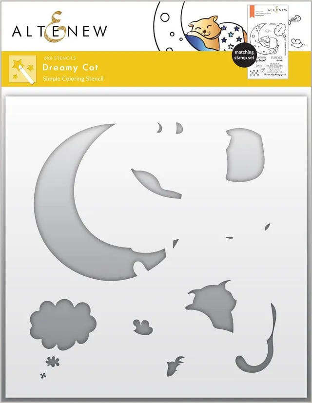altenew-dreamy-cat-stencil-schablone-katze image 1